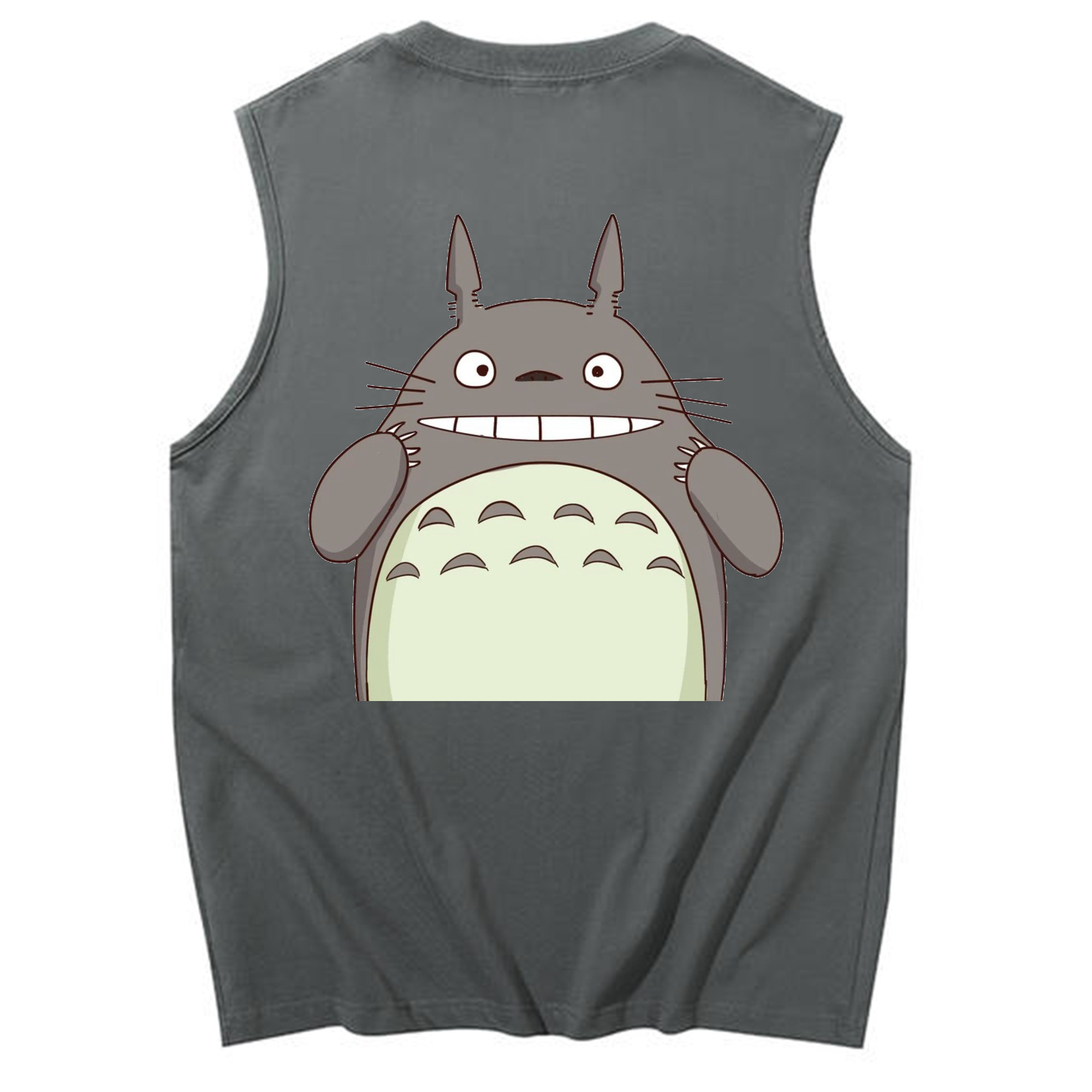 （画像用） となりのトトロ 草壁メイ 草壁サツキ My Neighbor Totoro Satsuki Kusakabe Mei Kusakabe コットン100％タンクトップ（背面プリント）